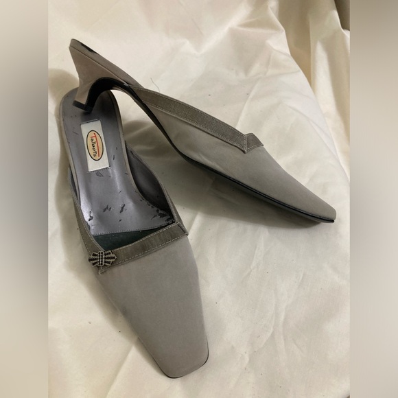 TALBOT'S Square Toe Silk Mules NWOT - Picture 6 of 11